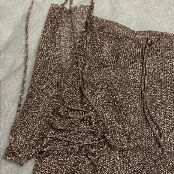 Metallic Knit 2-Piece Set (Top + Skirt) ✨ Size S/M - Picture 3 of 9